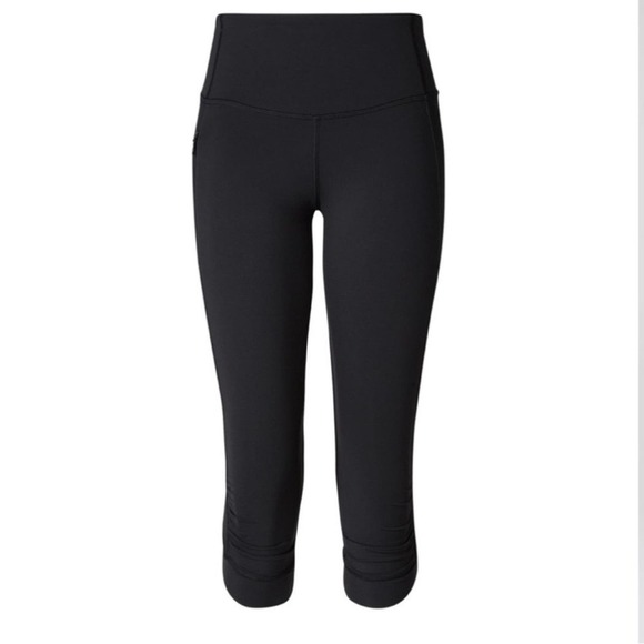Lululemon Stop At Nothing Crop Black 6 Reflective - Picture 1 of 9